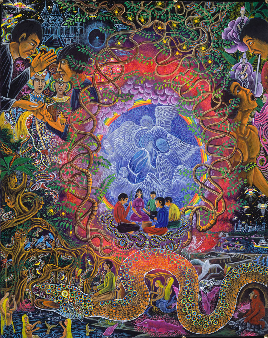 Featured in the book 'The Ayahuasca Visions of Pablo Amaringo' by Howard G Charing & Peter Cloudsley